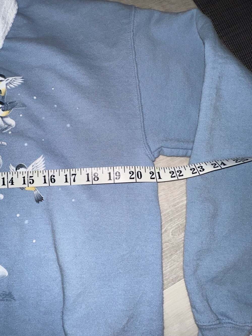 Morning Sun Winter Birds Crewneck Sweatshirt Blue - Picture 4 of 7